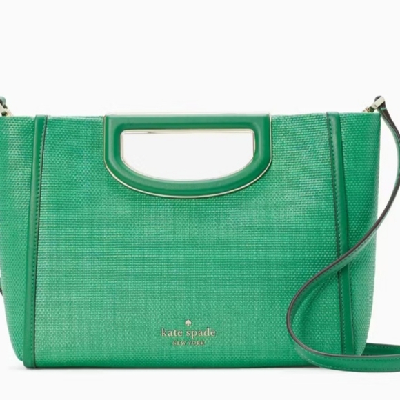 kate spade Handbags - Kate Spade Alexia Straw Crossbody Clutch